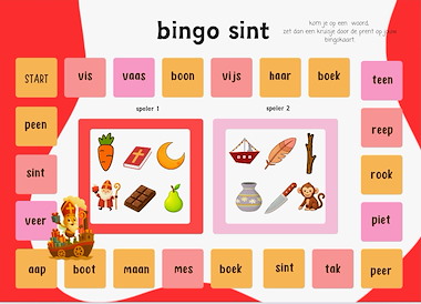 lesmateriaal Bingokaarten Sint van auteur Juffen eersteklas
