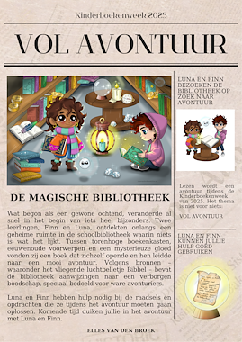 Lesmateriaal De magische bibliotheek - gr 1 pakket KBW '25 - Vol avontuur van auteur Lessen en Illustraties Elles