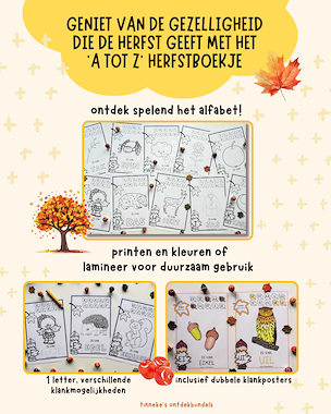 Lesmateriaal Herfst van A tot Z letterboekje van auteur Tinnekes ontdekbundels