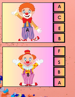 Lesmateriaal Knijpkaarten: thema carnaval: zoek dezelfde letter  van auteur Christl slide 2