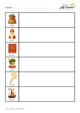 Lesmateriaal Stempelen Sinterklaas van auteur De klas van juf Laura