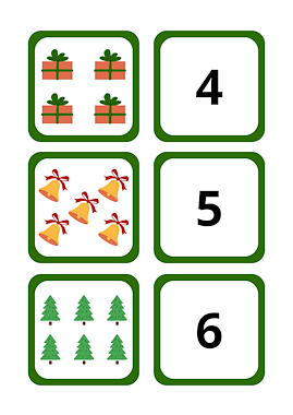 Lesmateriaal Kerst Getal Memory – Cijfers & Hoeveelheden van auteur Juf_C slide 3