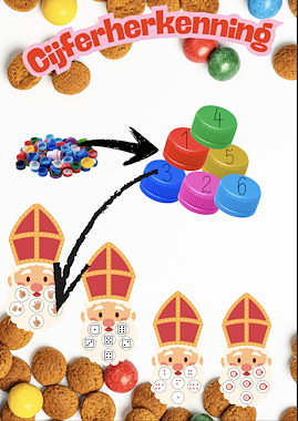 Lesmateriaal Thema Sint en Piet : Cijferherkenning van auteur Katy Janssens