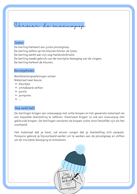Lesmateriaal Versier de sneeuwpop van auteur Van krabbel tot krul slide 3