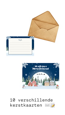 Lesmateriaal 10 kerstkaarten van auteur JufkeSarah