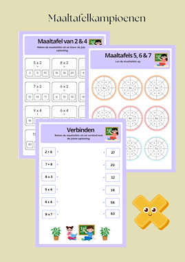 Lesmateriaal Maaltafelkampioenen 2de leerjaar/groep 4 van auteur Speelwijs
