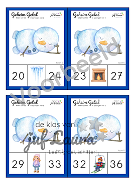 Lesmateriaal Winter - Bundel - Geheim Getal - Sprongen van 2 van auteur De klas van juf Laura slide 2