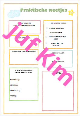 Lesmateriaal Dit ben ik blaadje van auteur Juf KimW slide 2