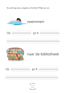 Lesmateriaal Dagen van de week + maanden  van auteur deklasvankaat slide 3