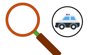 Lesmateriaal Vergrootglas spel. Thema Politie van auteur Kleuterjuf Monique