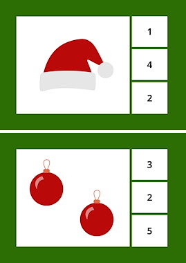 Lesmateriaal Kerstmis knijpkaarten – tellen en taal met plezier! van auteur Juf_C slide 3