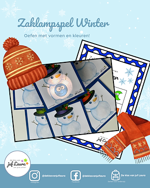 Lesmateriaal Winter - Zaklampspel - Vormen van auteur De klas van juf Laura