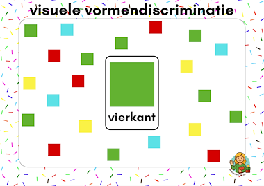 Lesmateriaal Visuele discriminatie: vormen en kleuren van auteur De kleuters van juf Naomi