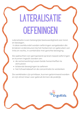 Lesmateriaal bundel lateralisatie - brein oefeningen van auteur ErgoKids slide 3
