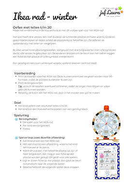 Lesmateriaal Winter - Ikea rad - Tellen t/m 20 van auteur De klas van juf Laura slide 4