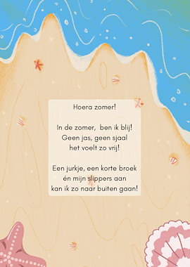 lesmateriaal Versje: hoera zomer!  van auteur Deklasvanjufdemi