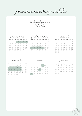 Lesmateriaal Planner (schooljaar 2026) van auteur knussekleuterwereld slide 3