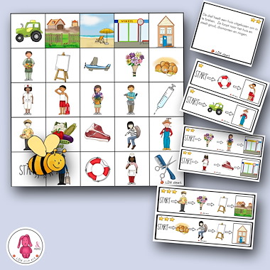 Lesmateriaal BEEBOT ® mat activiteit BEROEPEN: Match voorwerp en beroep van auteur LDN Clipart slide 2