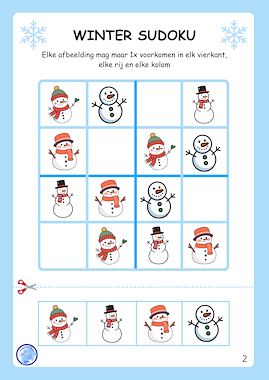 Lesmateriaal SUDOKU - wintereditie (groep 2-3-4) van auteur Alexandra Wit slide 2