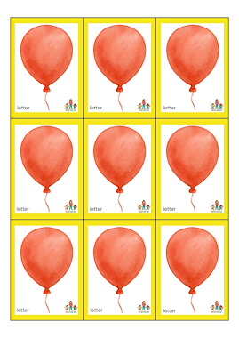 Lesmateriaal Ballonnen met letters voor het lampje van auteur de beweegjuf slide 2