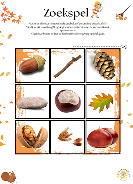 Lesmateriaal Spel: verzamelkaart HERFST van auteur Kleutertalent