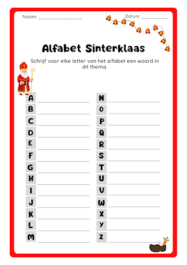 Lesmateriaal Alfabetwoorden per thema (sept. - Jan.) van auteur JufkeSarah slide 2