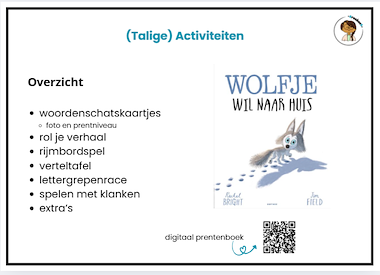 Lesmateriaal Taalrijk met prentenboeken - Wolfje wil naar huis van auteur CreabeeS slide 2