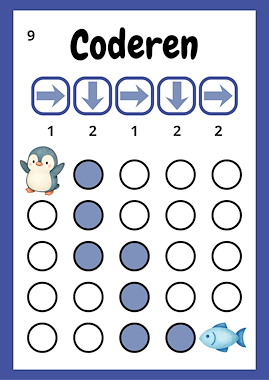 Lesmateriaal Winter Coderen – Routes Volgen voor Kleuters van auteur Juf_C slide 4
