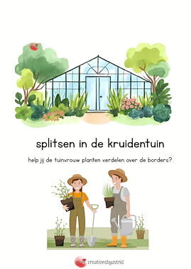 Lesmateriaal Splitsen in de kruidentuin van auteur Creations by Astrid