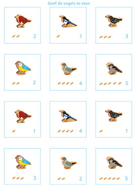 Lesmateriaal Vogels voeren - tellen  van auteur SB Speelplezier slide 2