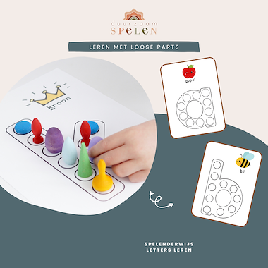 Lesmateriaal Leren met loose parts - letters van auteur Peggy Wijnholds