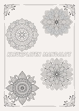 Lesmateriaal Kleurplaten: thema mandala's  van auteur Speelwijs