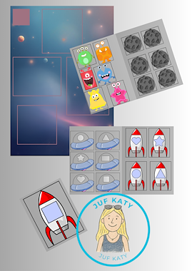 Lesmateriaal Thema ruimte : vormen van auteur Juf Katy slide 2