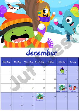 Lesmateriaal Maandkalender 2025-2026 Classdojo monsters  van auteur De monsterklas van Juf Liesl slide 2