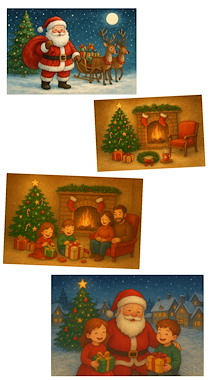 Lesmateriaal 4 Kijkplaten Kerstmis van auteur JufkeSarah