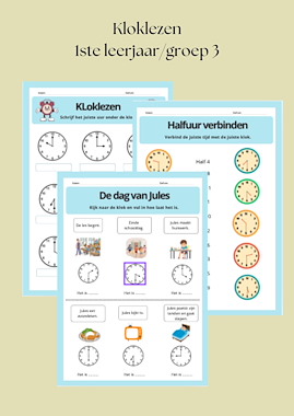 Lesmateriaal Kloklezen 1ste leerjaar/groep 3 van auteur Speelwijs