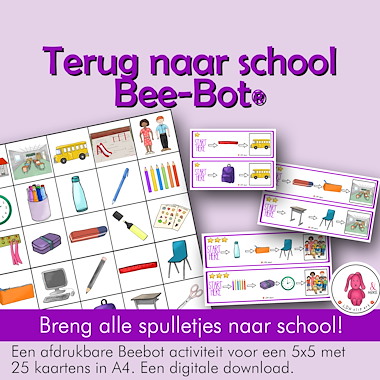 Beebot mat BACK TO SCHOOL activiteit, Weer terug naar school