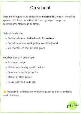 Lesmateriaal Beloningskaarten van auteur Juf Nika slide 3