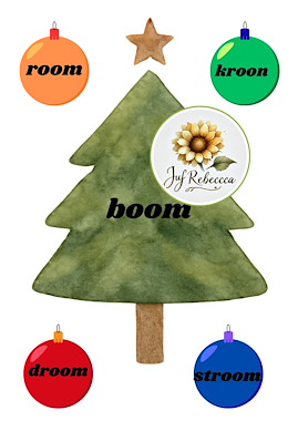 Lesmateriaal Rijmwoorden Kerst van auteur Juf Rebecca slide 3