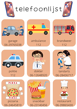 Lesmateriaal Telefoonlijst van auteur klasvanjufmarloes slide 2