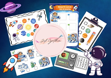 Lesmateriaal Mijn astronautenboekje 🚀  van auteur Juf_Cynthia_