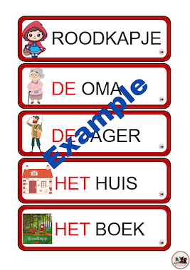 Lesmateriaal Roodkapje: woorden naleggen en typen + lesvoorbereiding van auteur FilouFinds slide 3