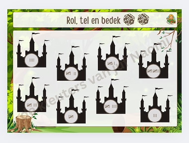 Lesmateriaal Rol, tel en bedek (turfbeelden) in thema Sprookjes/ KBW van auteur De kleuters van juf Naomi
