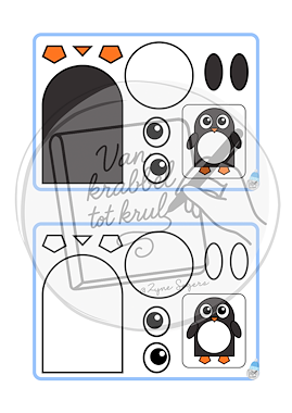 Lesmateriaal Winterfiguren knippen van auteur Van krabbel tot krul slide 3