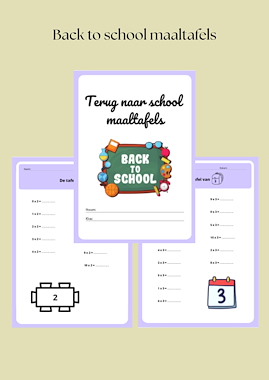 Lesmateriaal Back to school maaltafels van auteur Speelwijs