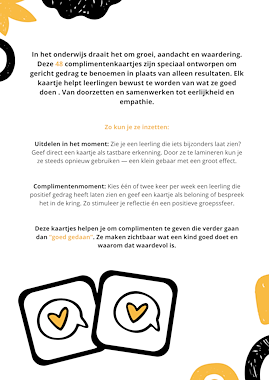Lesmateriaal Complimentenkaartjes voor in het onderwijs van auteur Juf_C slide 2