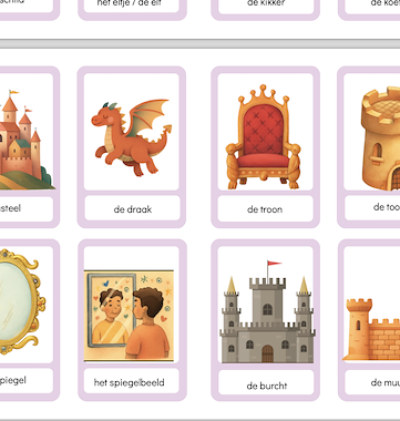 Lesmateriaal woordenschat thema ridders en prinsessen  van auteur Juf_Lore slide 3