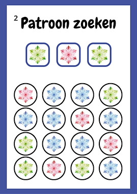 Lesmateriaal Winter Patronen Zoeken – Logisch Denken voor Kleuters van auteur Juf_C slide 3