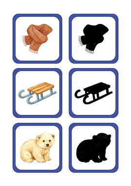 Lesmateriaal Winter Schaduw Memory – Kijken & Matchen voor Kleuters van auteur Juf_C slide 3