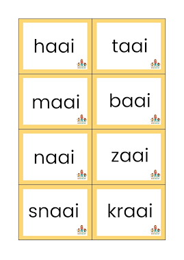 Lesmateriaal Pakket aai, ooi, oei met 8 spellen van auteur de beweegjuf slide 4